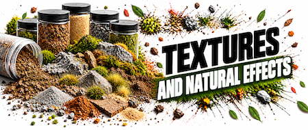 Textures and Natural Effects for miniature bases, dioramas and gaming terrain